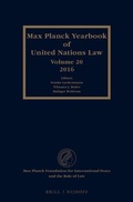Cover: Max Planck Yearbook of United Nations Law, Volume 20 (2016) - Martinus Nijhoff