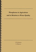 Cover: Phosphorus in Agriculture and in Relation to Water Quality - Fertiliser Manufacturers' Association