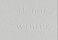 Cover: Colin Booth If Not Winter - MOCA London