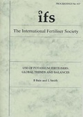 Cover: Use of Potassium Fertilisers - International Fertiliser Society