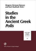 Cover: Studies in the Ancient Greek Polis - Franz Steiner Verlag