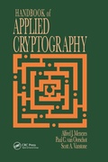 Cover: Handbook of Applied Cryptography - CRC Press
