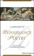 Cover: A Companion to Renaissance Poetry - Wiley