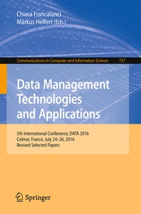 Enlarge image Cover: Data Management Technologies and Applications - Springer
