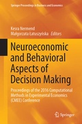 Cover: Neuroeconomic and Behavioral Aspects of Decision Making - Springer