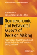 Cover: Neuroeconomic and Behavioral Aspects of Decision Making - Springer