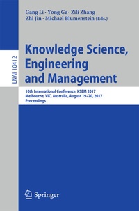 Enlarge image Cover: Knowledge Science, Engineering and Management - Springer
