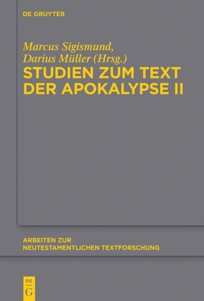 Abbildung von: Studien zum Text der Apokalypse II - De Gruyter