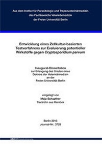 Abbildung von: Entwicklung eines Zellkultur-basierten Testverfahrens zur Evaluierung potentieller Wirkstoffe gegen Cryptosporidium parvum - Mensch & Buch