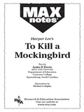 Cover: To Kill a Mockingbird (MAXNotes Literature Guides) - Research & Education Association