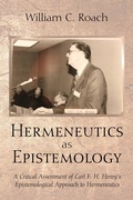 Cover: Hermeneutics as Epistemology - Wipf and Stock Publishers