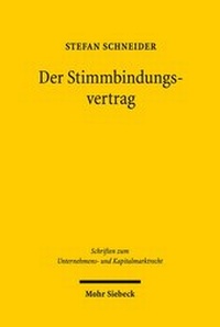 Abbildung von: Der Stimmbindungsvertrag - Mohr Siebeck