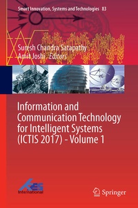 Bild vergrößern Bild: Information and Communication Technology for Intelligent Systems (ICTIS 2017) - Volume 1 - Springer