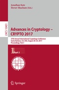 Cover: Advances in Cryptology - CRYPTO 2017 - Springer