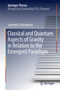 Cover: Classical and Quantum Aspects of Gravity in Relation to the Emergent Paradigm - Springer