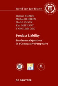 Enlarge image Cover: PRODUCT LIABILITY - De Gruyter
