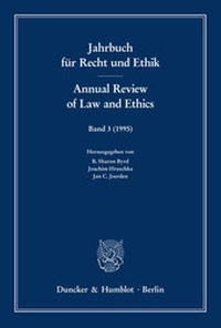 Abbildung von: Jahrbuch für Recht und Ethik / Annual Review of Law and Ethics - Duncker & Humblot