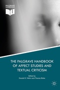 Cover: The Palgrave Handbook of Affect Studies and Textual Criticism - Palgrave Macmillan