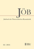 Cover: Jahrbuch der &Ouml;sterreichischen Byzantinistik, Band 66/2016 - Verlag der &ouml;sterreichischen Akademie der Wissenschaften