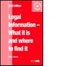 Cover: Legal Information: what it is and where to find it - Europa Publications Ltd