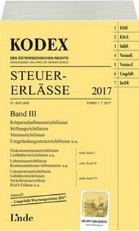Abbildung von: KODEX Steuer-Erlässe 2017 Band III - Linde