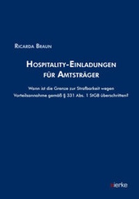 Abbildung von: Hospitality-Einladungen für Amtsträger - sierke VERLAG - Sierke WWS GmbH