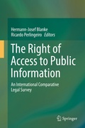 Cover: The Right of Access to Public Information - Springer