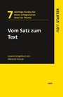 Cover: Vom Satz zum Text - Narr Francke Attempto