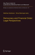 Cover: Democracy and Financial Order: Legal Perspectives - Springer