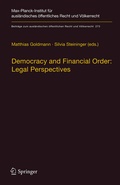 Cover: Democracy and Financial Order: Legal Perspectives - Springer