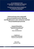 Bild: Untersuchung einer potenziell immunmodulatorischen Wirkung von Moxifloxa-cin in der schweren murinen Pneumokokkenpneumonie - Mensch & Buch
