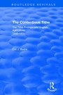 Cover: Routledge Revivals: The Contentious Tithe (1976) - Routledge
