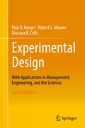Cover: Experimental Design - Springer