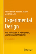 Cover: Experimental Design - Springer