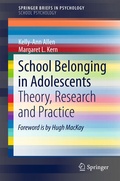 Cover: School Belonging in Adolescents - Springer