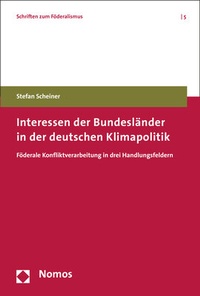 Abbildung von: Interessen der Bundesländer in der deutschen Klimapolitik - Nomos
