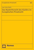 Cover: Das R&uuml;cktrittsrecht des K&auml;ufers im Europ&auml;ischen Privatrecht - Nomos