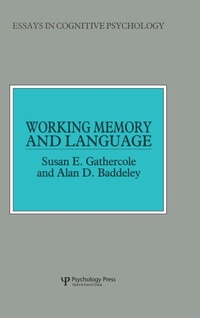 Abbildung von: Working Memory and Language - Psychology Press Ltd