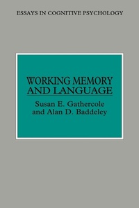 Abbildung von: Working Memory and Language - Psychology Press Ltd
