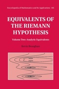 Cover: Equivalents of the Riemann Hypothesis: Volume 2, Analytic Equivalents - Cambridge University Press