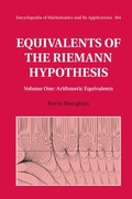 Cover: Equivalents of the Riemann Hypothesis: Volume 1, Arithmetic Equivalents - Cambridge University Press