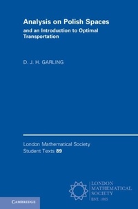 Enlarge image Cover: Analysis on Polish Spaces and an Introduction to Optimal Transportation - Cambridge University Press