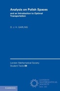 Cover: Analysis on Polish Spaces and an Introduction to Optimal Transportation - Cambridge University Press