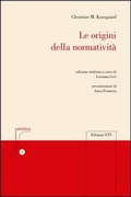 Cover: Le origini della normativit&agrave; - Zetetica;Edizioni ETS