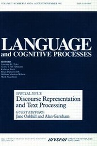 Abbildung von: Discourse Representation And Text Processing - Psychology Press Ltd