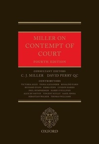 Enlarge image Cover: Miller on Contempt of Court - Oxford University Press
