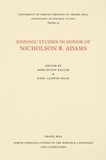 Cover: Hispanic Studies in Honor of Nicholson B. Adams - The University of North Carolina Press