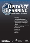 Cover: Distance Learning Vol 13 Issue 4 - Information Age Publishing
