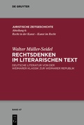 Cover: Rechtsdenken im literarischen Text - De Gruyter