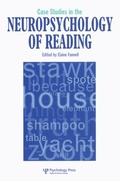 Cover: Case Studies in Neuropsychology of Reading - Psychology Press Ltd